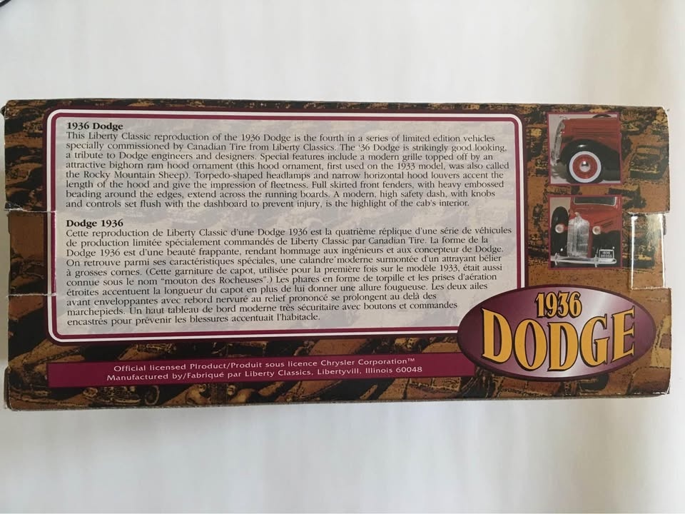 Canadian Tire 1936 Dodge Truck Collector's Bank - NIB - photo 4