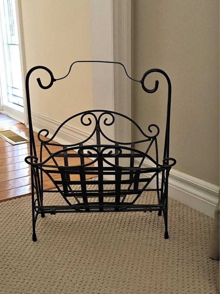 Brand New Black Wrought Iron Expandable Holder