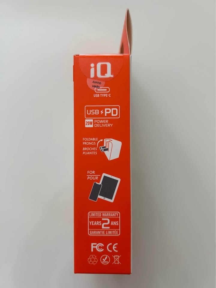 Brand New Sealed Box iQ Rapid Charge Wall Charger USB PD 20W Typ - photo 4