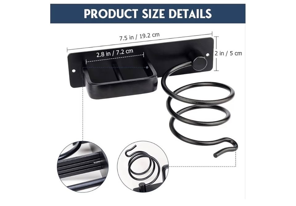 Hair Tool Wall Mount Organizer for Blow Dryer & Flat Iron - photo 2