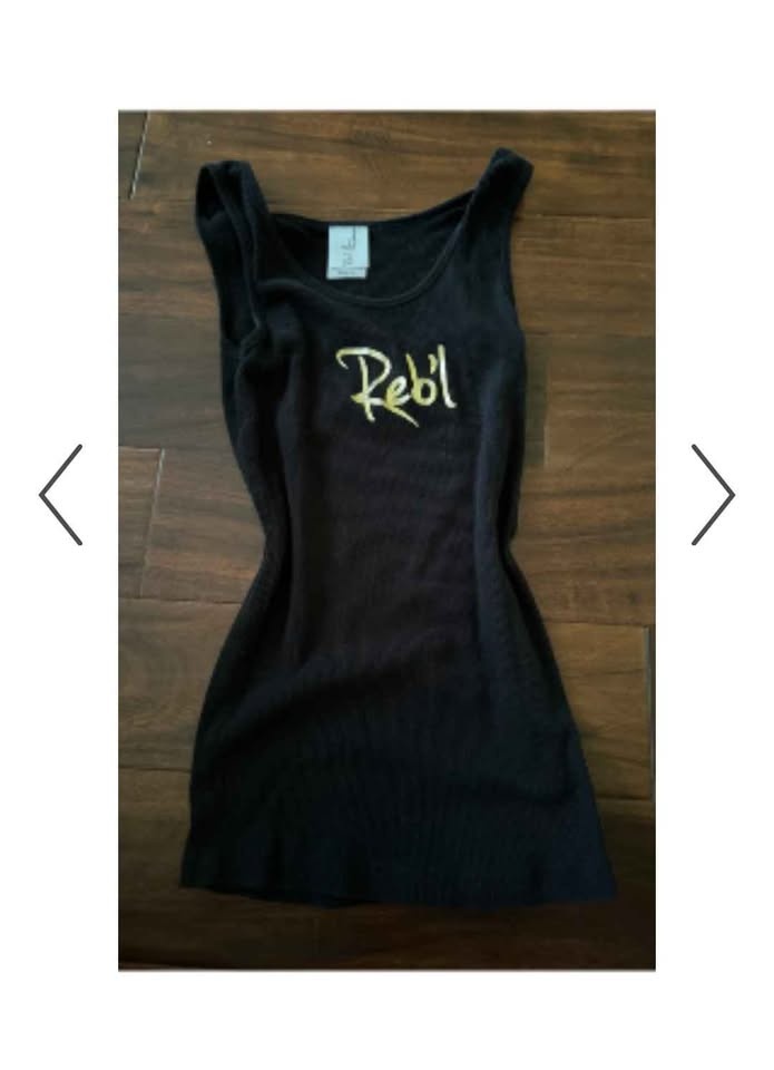 🧡Rihanna Black Tank Top - Reb'l Fleur - Size L - photo 4