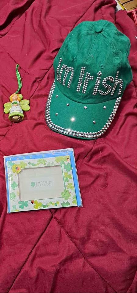 🧡Irish Sparkly Hat + Free Photo Frame & Angel Bell