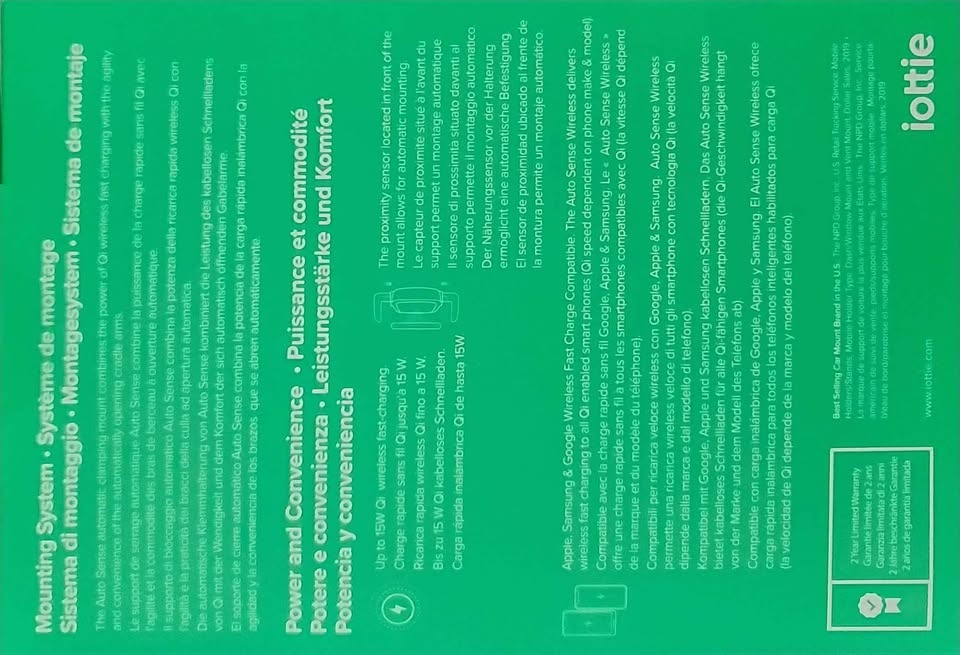 BNIB Iottie Auto Sense Wireless Phone Mount - photo 2