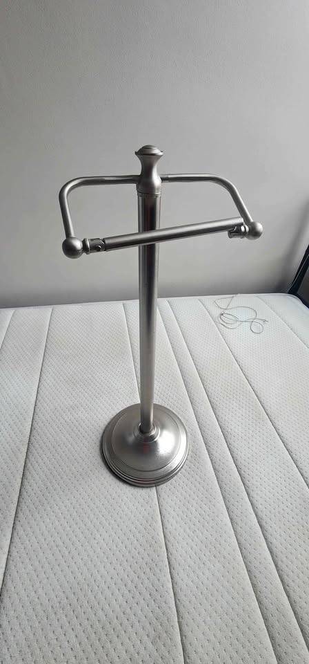 Toilet Paper Holder Stand, Silver
