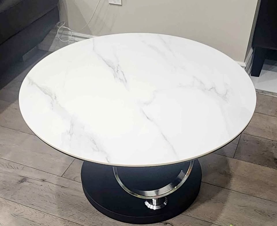 Modern Rotating Coffee Table – Marble Look