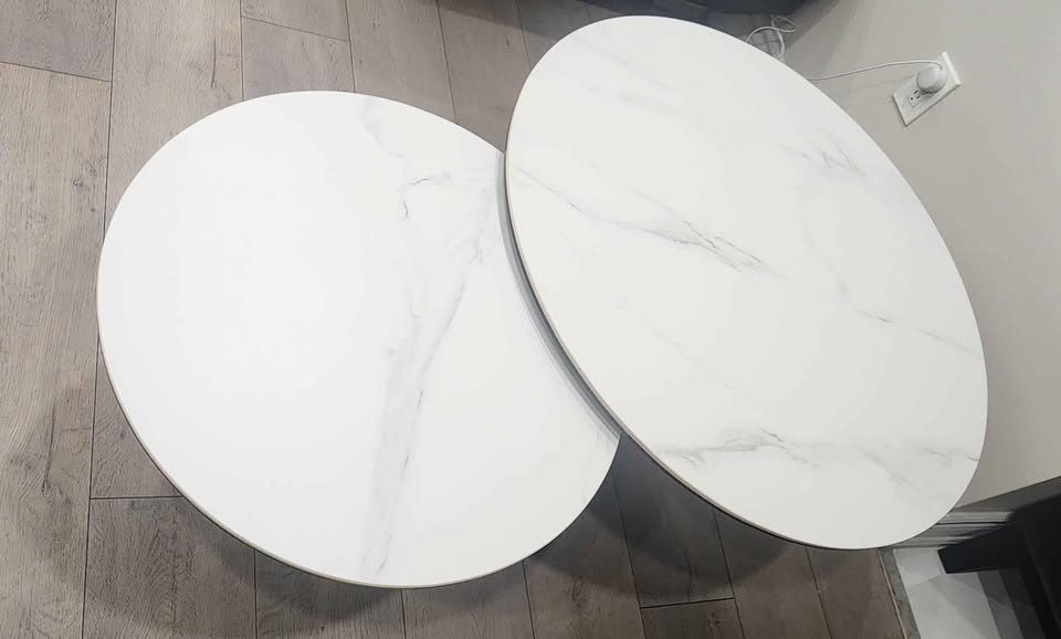 Modern Rotating Coffee Table – Marble Look - photo 2