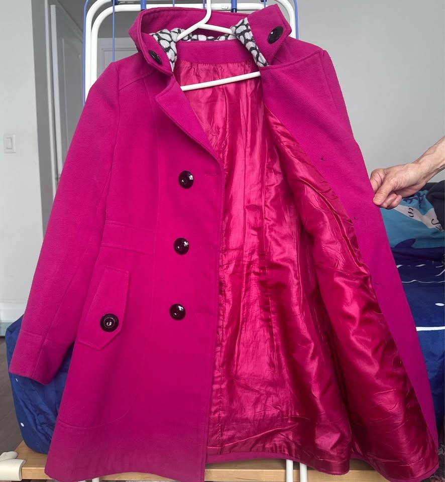 Beautiful Classic Magenta Pink Peacoat - photo 3