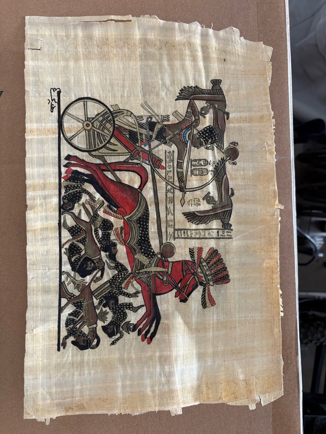 Authentic Hand-Painted Egyptian Papyrus Art - photo 3