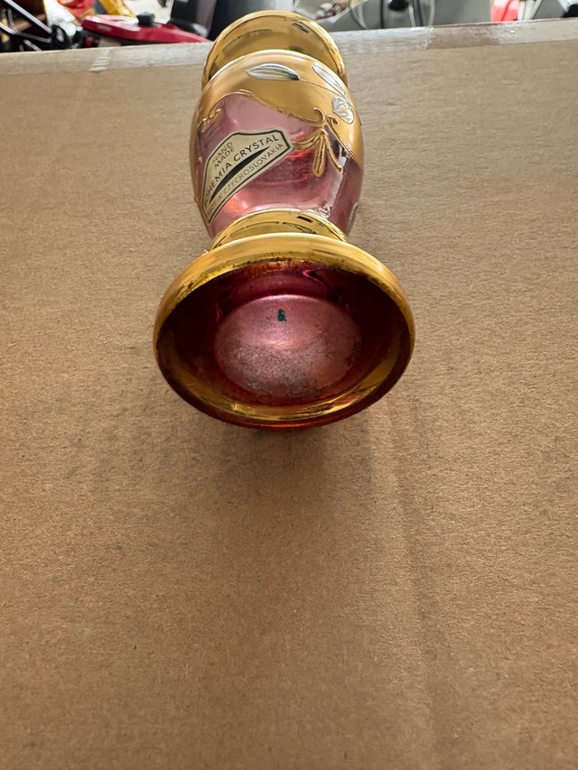 Vintage Bohemian Glass Vase - Made in Czechoslovakia - photo 5