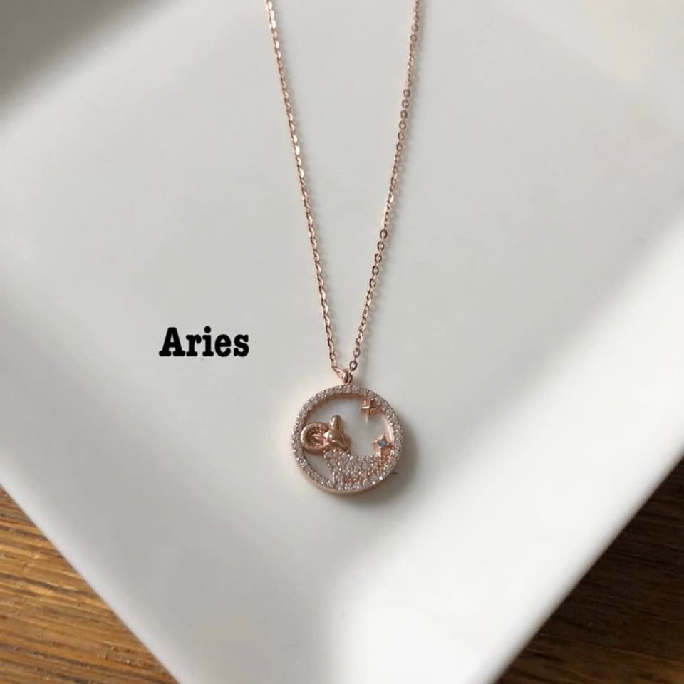S925 Rose Gold Dainty Zodiac Pendant Necklace - photo 3