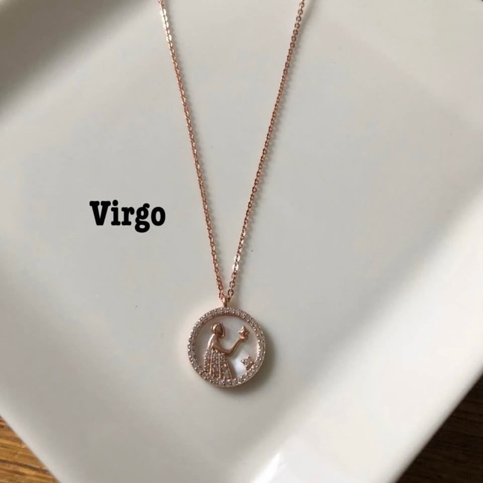 S925 Rose Gold Dainty Zodiac Pendant Necklace - photo 5