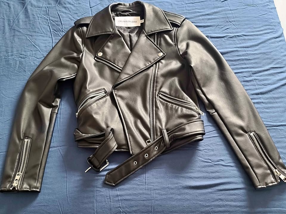 Calvin Klein Jeans Faux Leather Jacket – XS