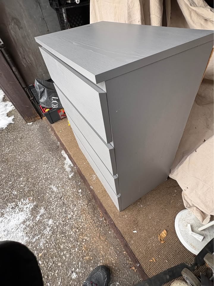 Ikea MALM Grey 4-Drawer Dresser - photo 3