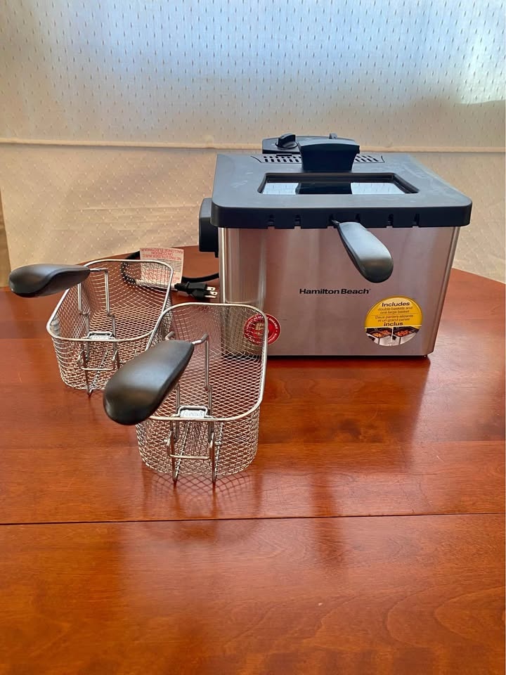 Hamilton Beach Double Basket Deep Fryer w/ Extra Basket