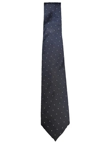 John Varvatos Mens Tie Navy Blue Polka Dot