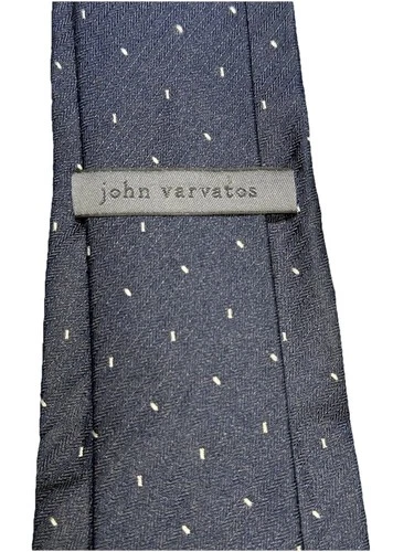 John Varvatos Mens Tie Navy Blue Polka Dot - photo 3