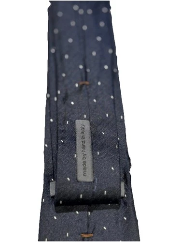 John Varvatos Mens Tie Navy Blue Polka Dot - photo 4