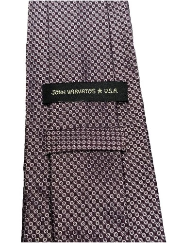 John Varvatos Men's Tie Purple/Mauve Geometric Design - photo 3