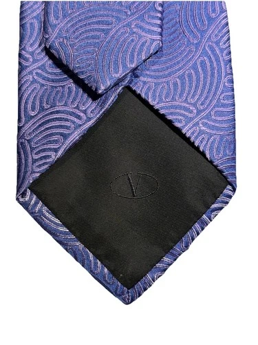 Mens Valentino Tie Made In Italy Purple Abstract Pattern - photo 4