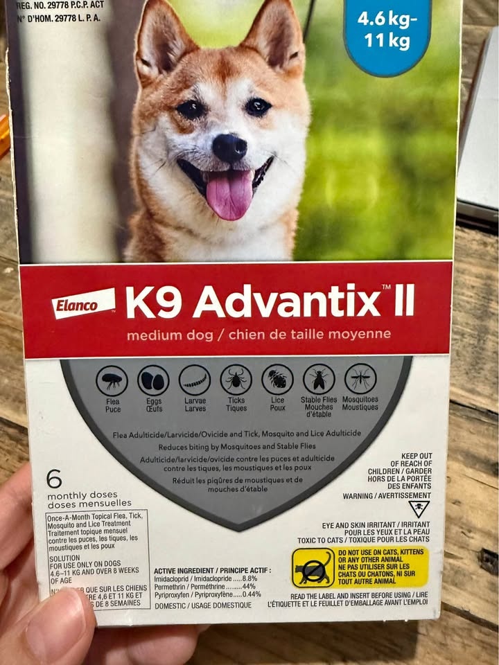4 Doses K9 Advantix II Flea & Tick for Medium Dogs