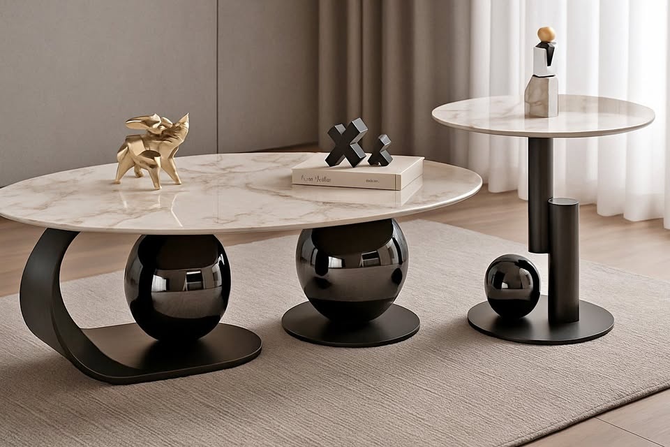 ORBITA — Sculptural Marble Coffee Table