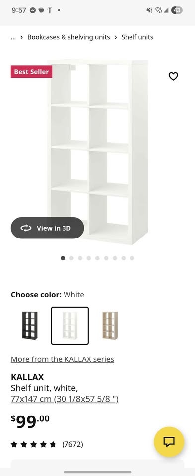 Ikea Kallax white shelf - photo 2