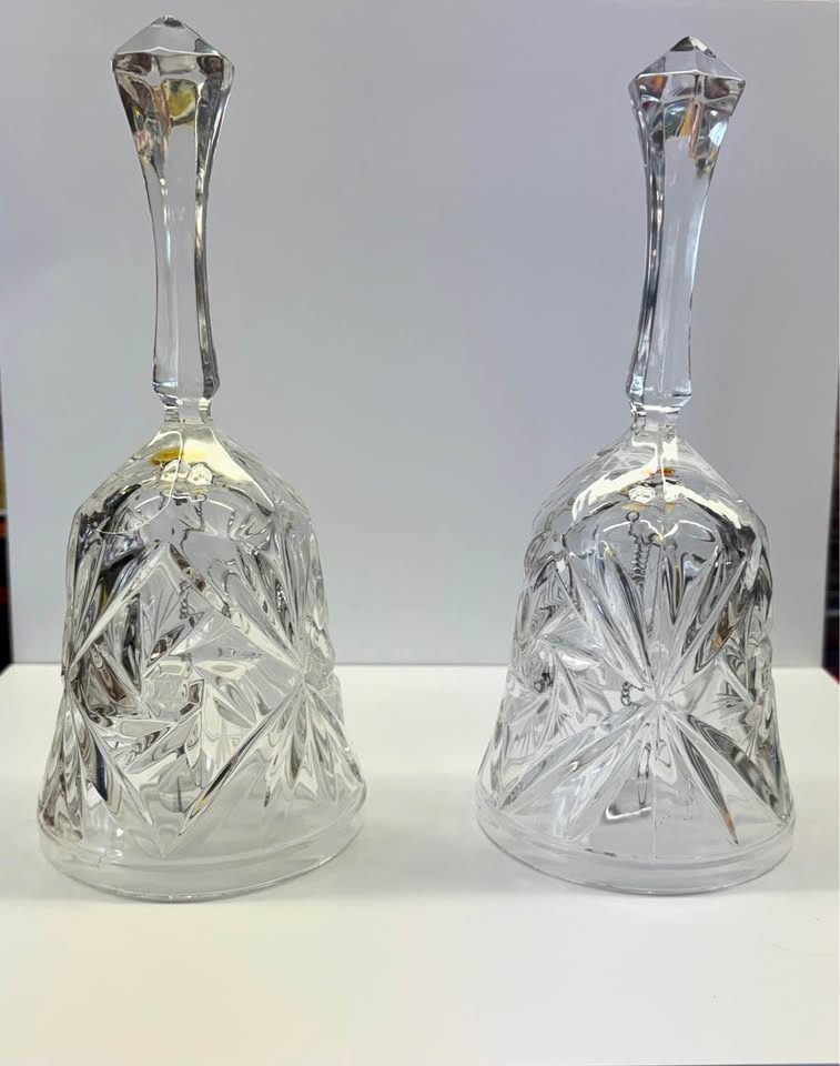Vintage Hand Cut Crystal Bells