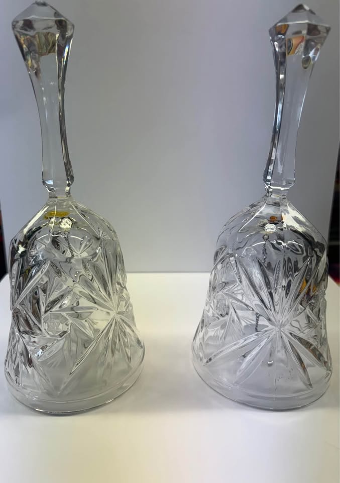 Vintage Hand Cut Crystal Bells - photo 2