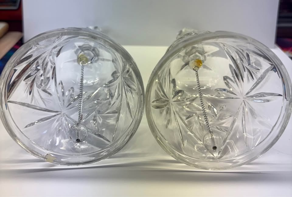 Vintage Hand Cut Crystal Bells - photo 5