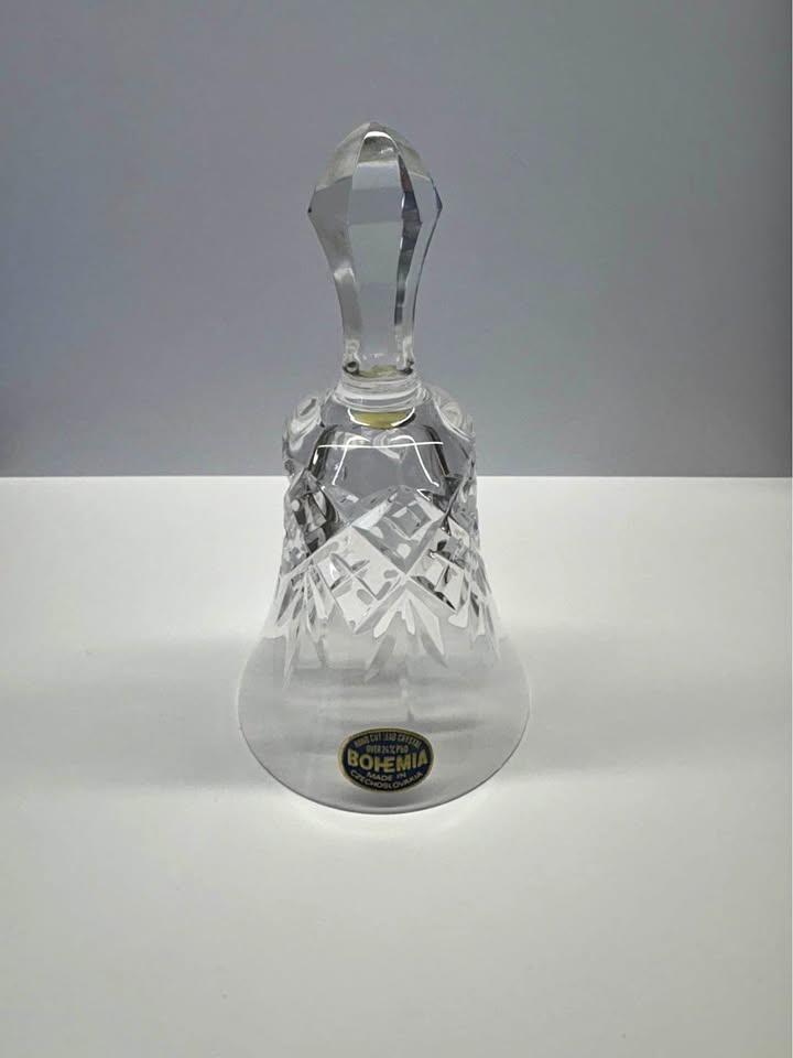 Vintage Bohemia Hand Cut Crystal Bell