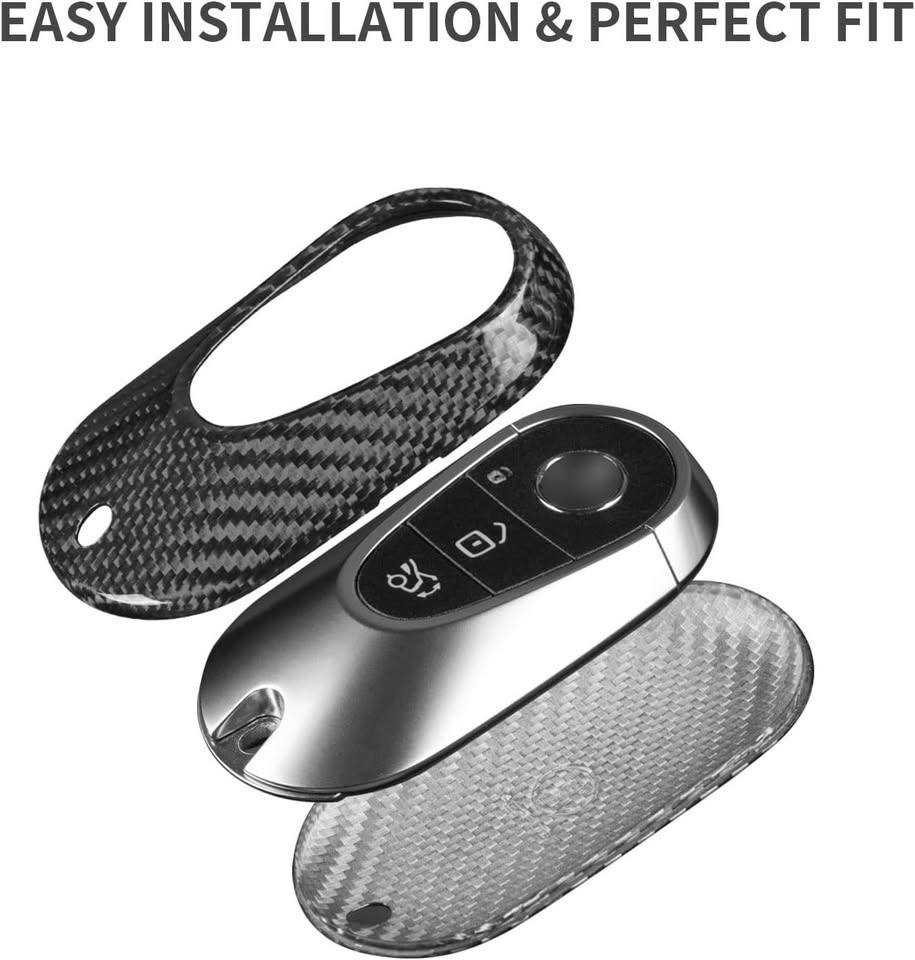 Mercedes-Benz Carbon Fiber Style Key Fob Cover (4-Button) - photo 4