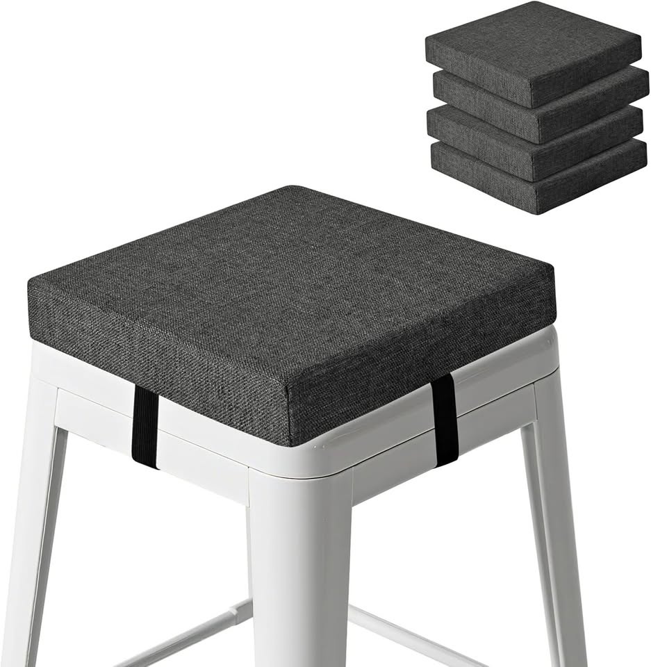 Bar Stool Cushions - Set of 4 Dark Grey
