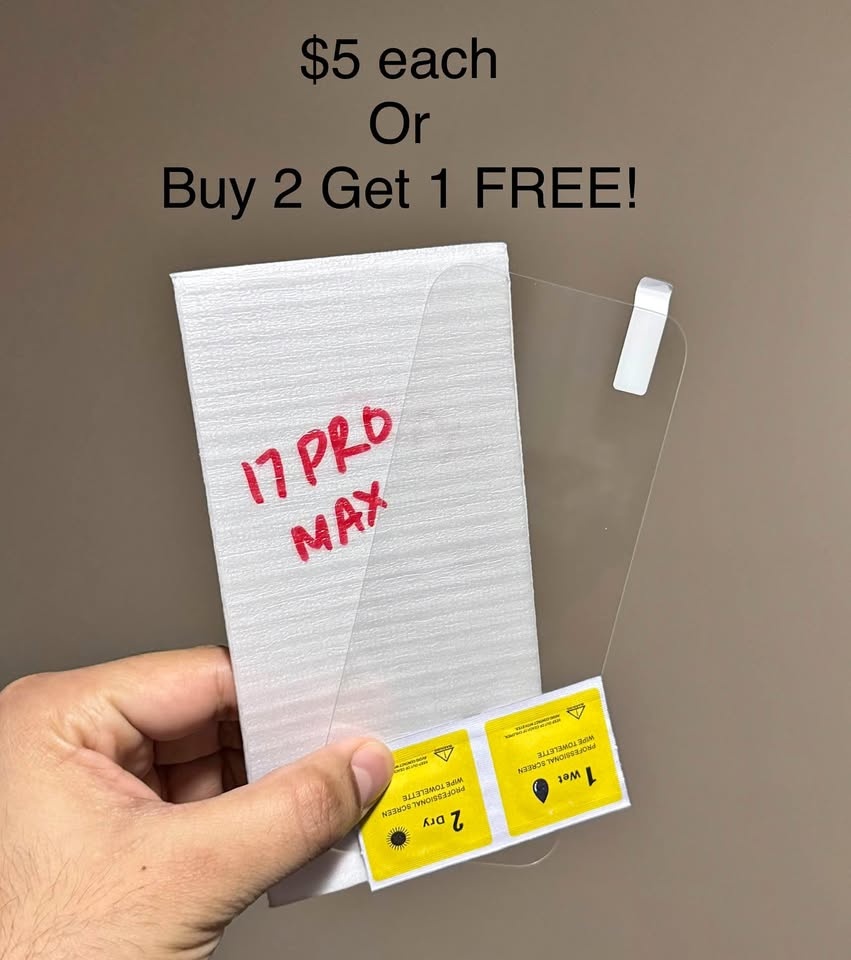 17 pro max Tempered glass screen protector *NEW*