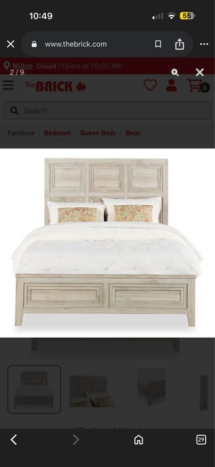 Lara Panel Bed with Headboard & Frame - Queen, Antique Grey - photo 3