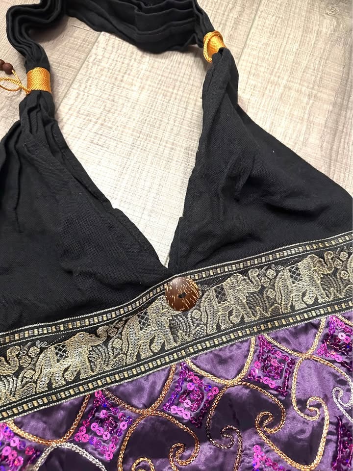 Thai Shoulder Bag, Sequin Embroidered, Multi Colour, Boho Chic - photo 5