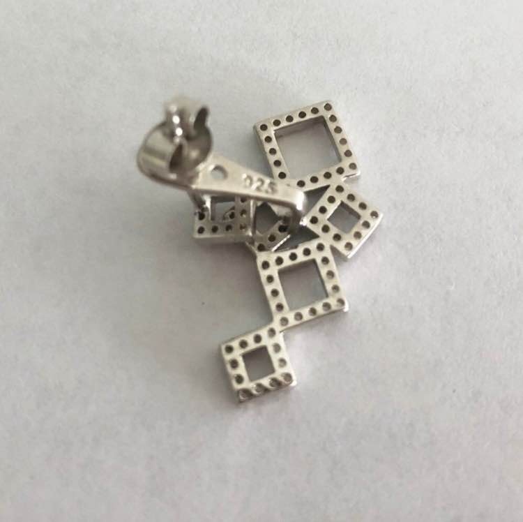 Sterling Silver Cubic Zirconia Stud Earrings - photo 3