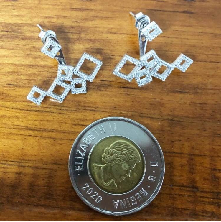 Sterling Silver Cubic Zirconia Stud Earrings - photo 5