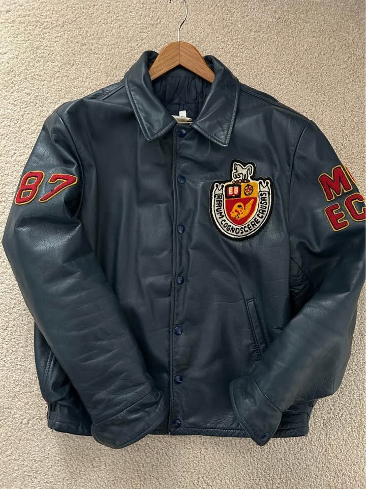 Vintage University of Guelph Leather Varsity Jacket '87 P/U Ward - photo 3