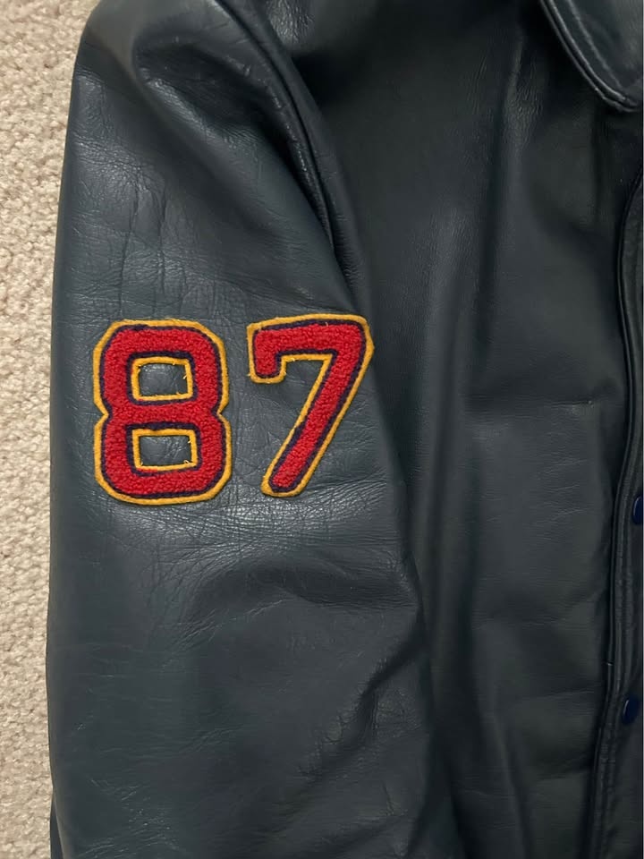 Vintage University of Guelph Leather Varsity Jacket '87 P/U Ward - photo 4