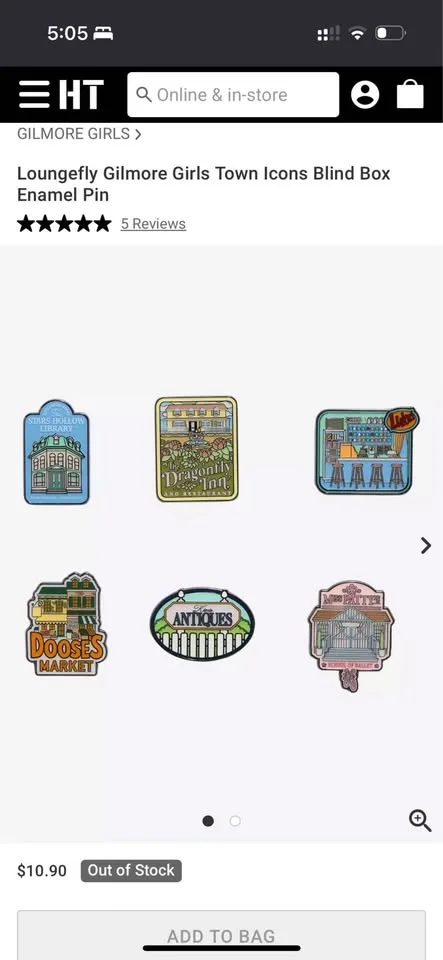 gilmore girls town icons pin — dragonfly inn image indicator(3)