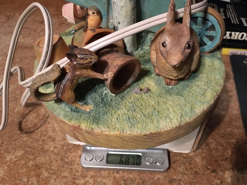 Marjolein Bastin Lamp Wheelbarrow Bunny Squirrel Pots Birds - photo 3