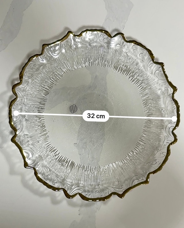 Handmade Transparent Wedding Ceremony Plate 32 cm