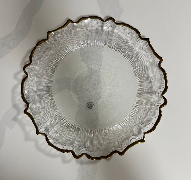 Handmade Transparent Wedding Ceremony Plate 32 cm - photo 3