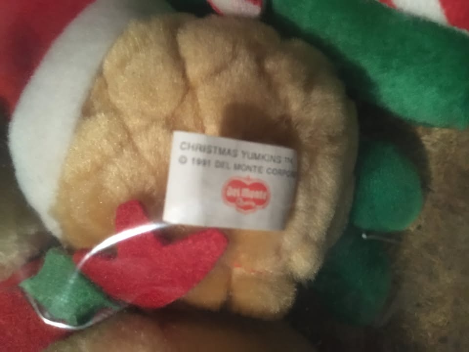 SET OF 6 VINTAGE DEL MONTE YUMKINS PLUSH CHRISTMAS ORNAMENTS - photo 4