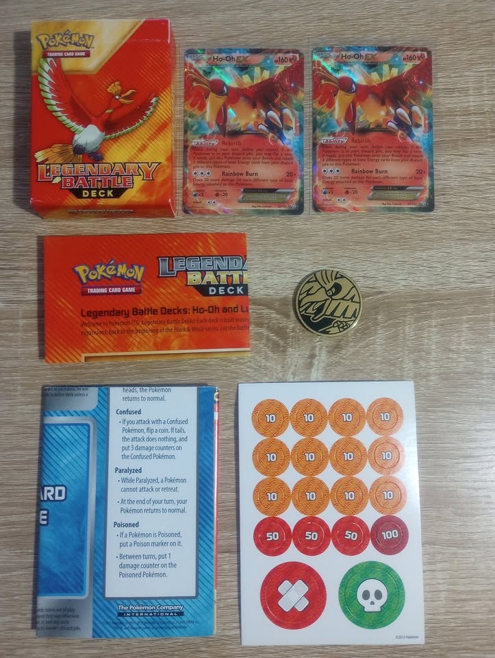 Pokemon Cards Legendary Battle Deck Ho-oh EX Coin Box