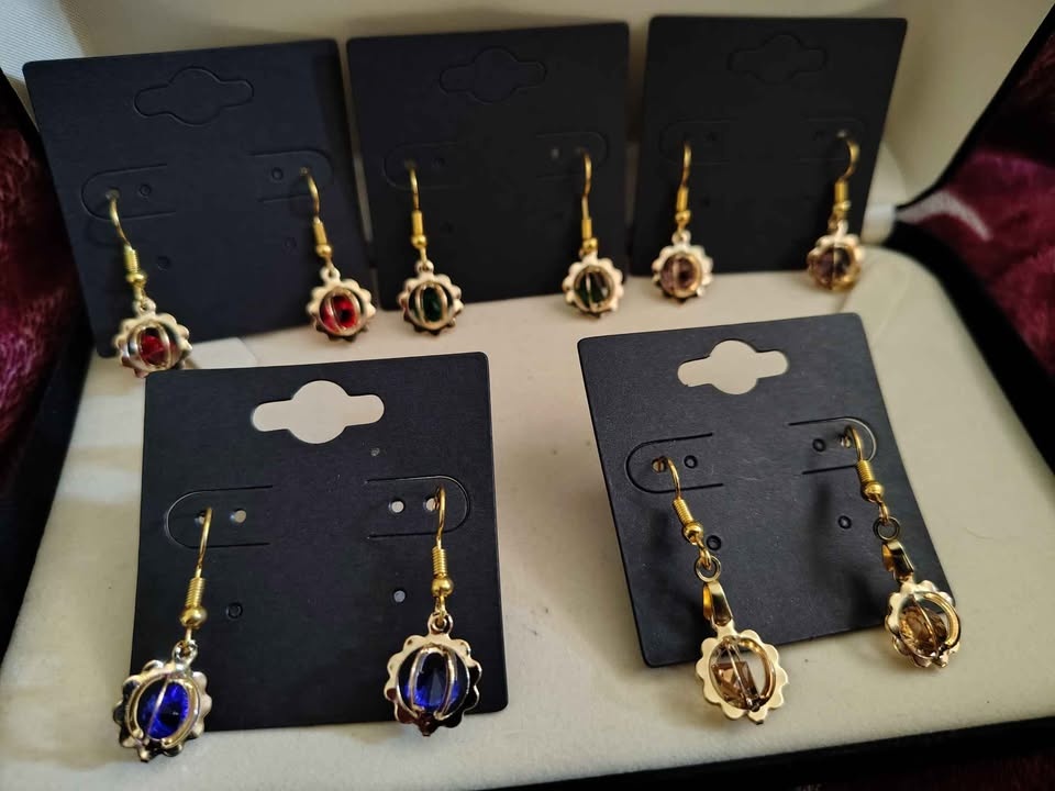 Handmade Stereo Flower Gold Tone Necklace & Earring Sets - photo 3
