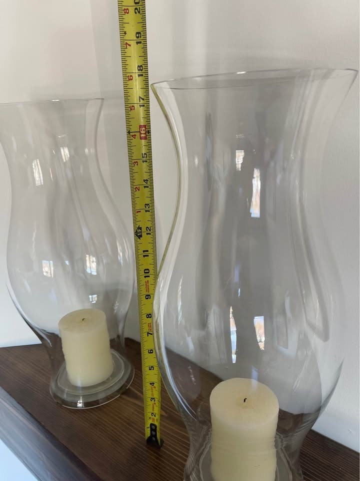 Two Large Candle Hurricane Tubes - photo 3