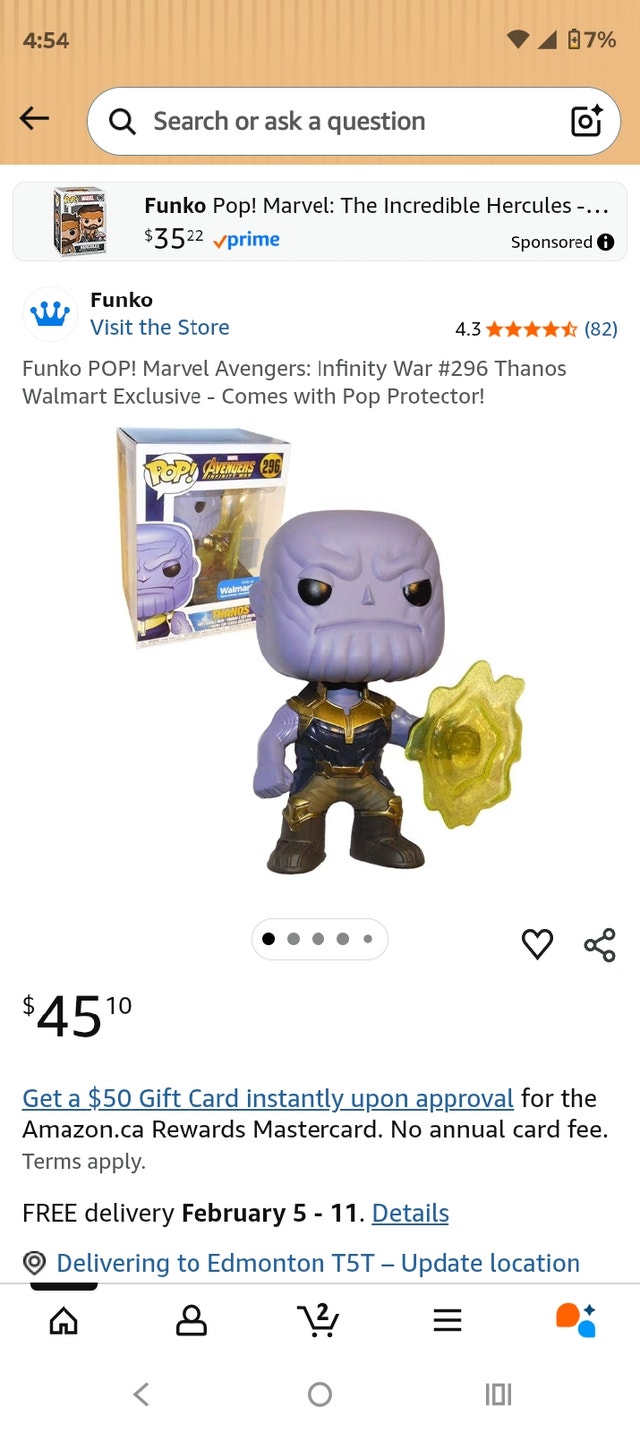 Thanos Funko Pop Bobblehead