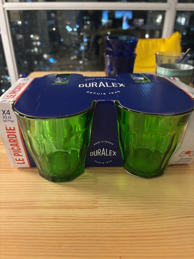 Duralex Picardie Glasses - Green, Set of 4 - photo 3