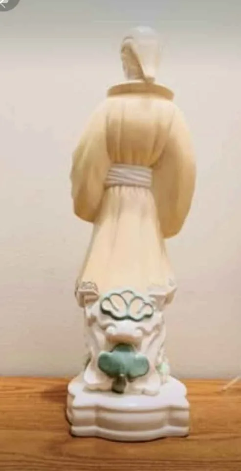 Vtg.Tall Hand Painted Chinese Emperor Statue image indicator(4)